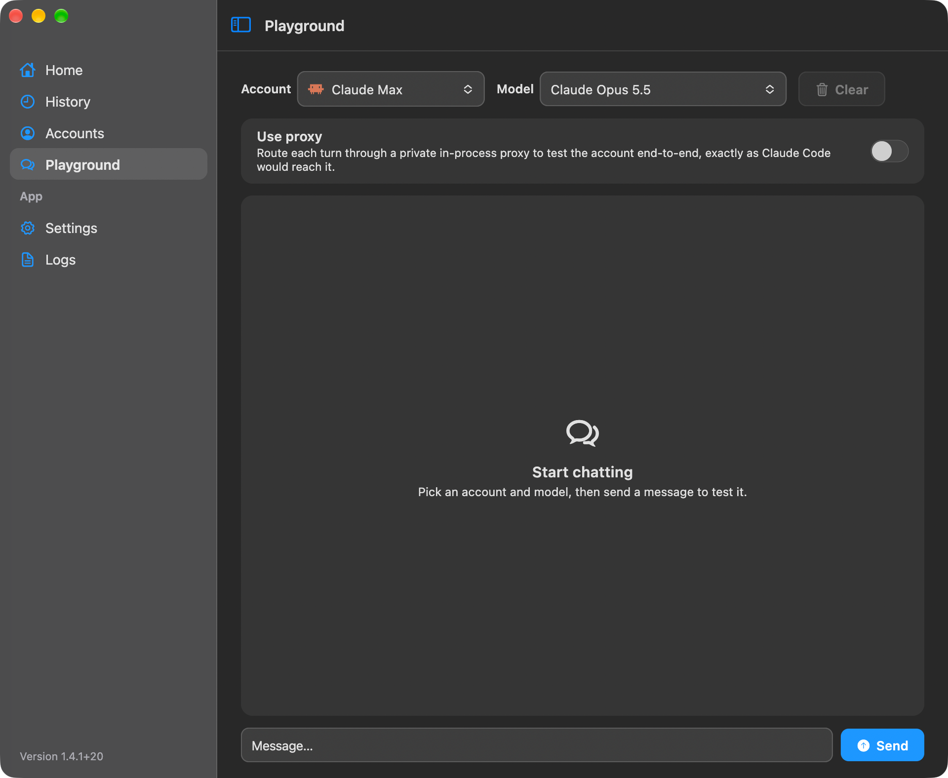 Screenshot of Moxie's Playground screen